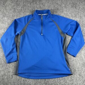 Alo‎ Pullover Mens XL Blue Coolfit Quarter Zip Athletic Running Top Shirt